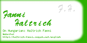 fanni haltrich business card